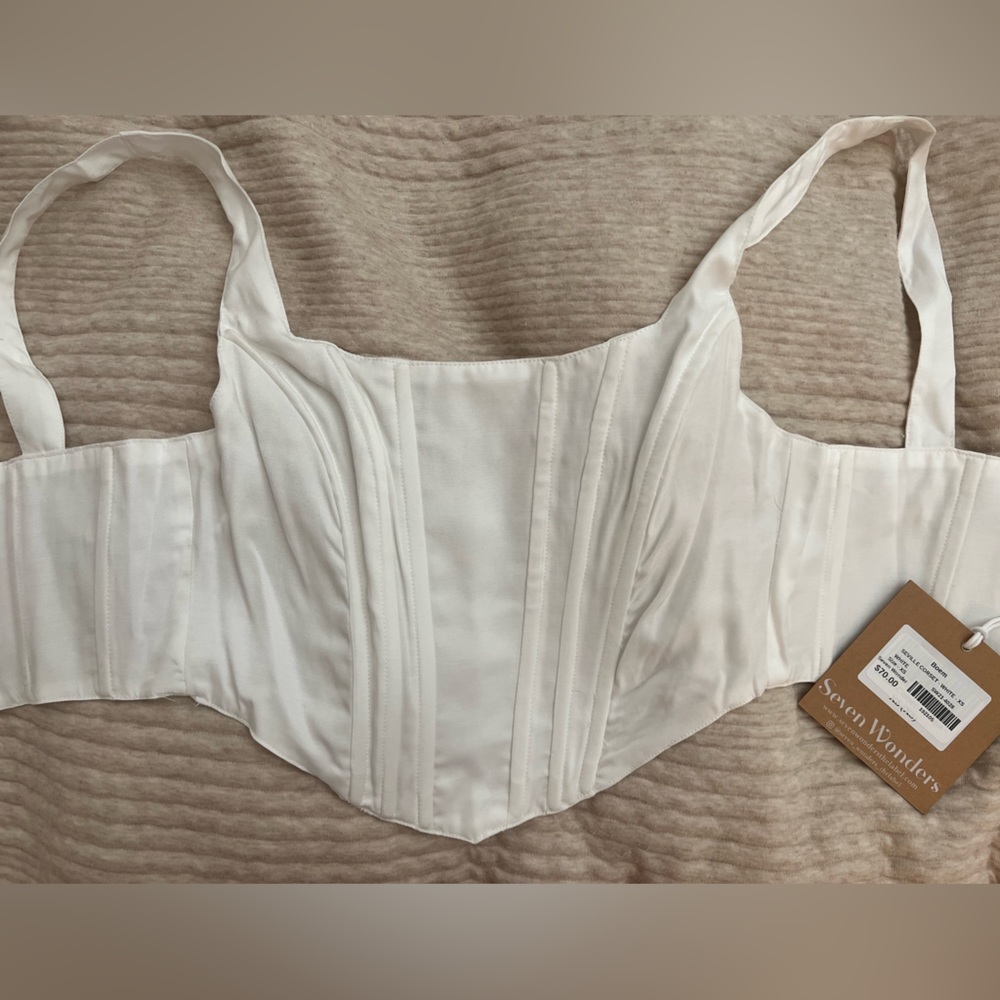 White Linen Corset